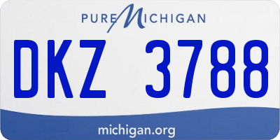 MI license plate DKZ3788