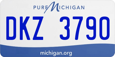MI license plate DKZ3790