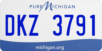 MI license plate DKZ3791