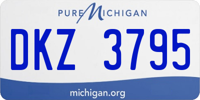 MI license plate DKZ3795
