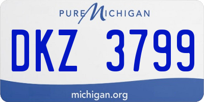 MI license plate DKZ3799