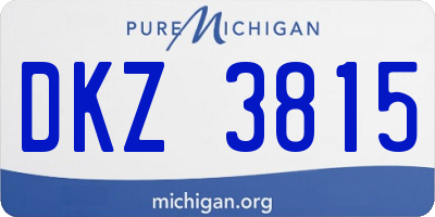 MI license plate DKZ3815