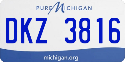 MI license plate DKZ3816