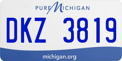 MI license plate DKZ3819