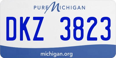 MI license plate DKZ3823