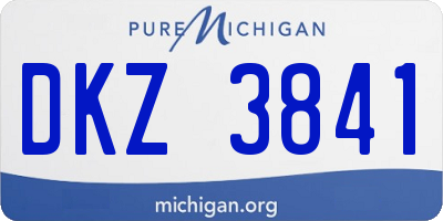 MI license plate DKZ3841