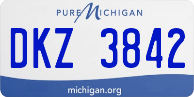 MI license plate DKZ3842