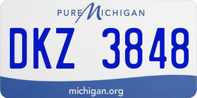 MI license plate DKZ3848