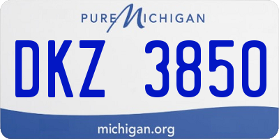 MI license plate DKZ3850