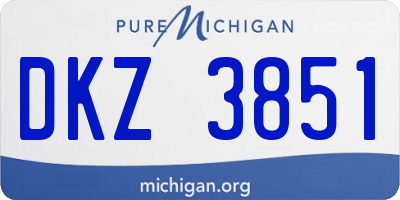 MI license plate DKZ3851