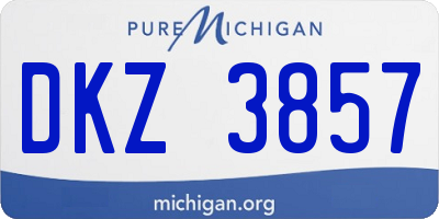MI license plate DKZ3857