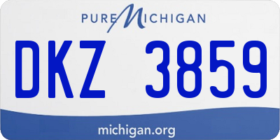 MI license plate DKZ3859