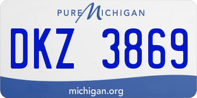 MI license plate DKZ3869