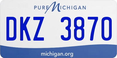 MI license plate DKZ3870