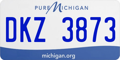 MI license plate DKZ3873