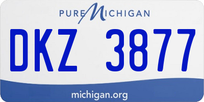 MI license plate DKZ3877