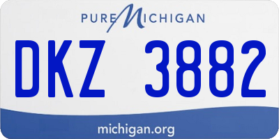 MI license plate DKZ3882