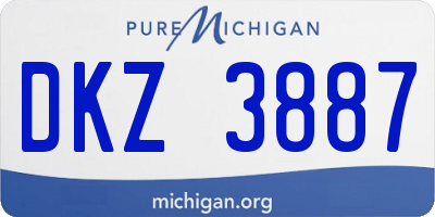 MI license plate DKZ3887