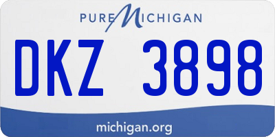 MI license plate DKZ3898