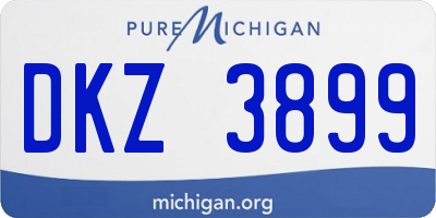 MI license plate DKZ3899