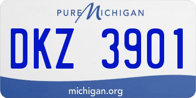 MI license plate DKZ3901