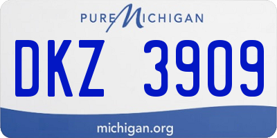 MI license plate DKZ3909