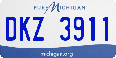 MI license plate DKZ3911