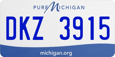 MI license plate DKZ3915