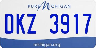 MI license plate DKZ3917