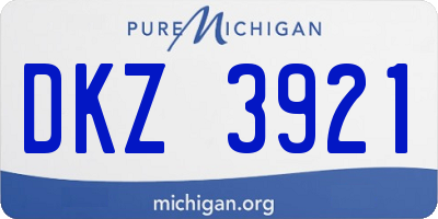 MI license plate DKZ3921