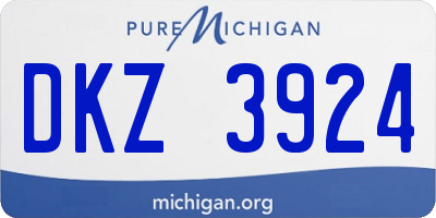 MI license plate DKZ3924
