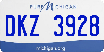 MI license plate DKZ3928