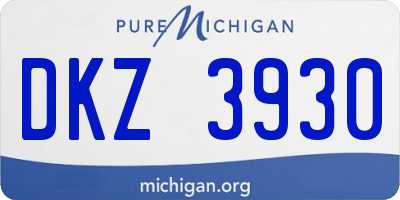 MI license plate DKZ3930
