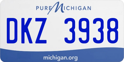 MI license plate DKZ3938
