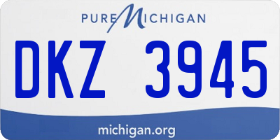 MI license plate DKZ3945