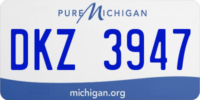 MI license plate DKZ3947