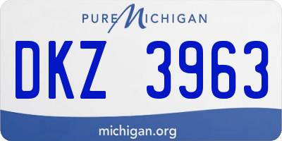 MI license plate DKZ3963