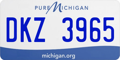 MI license plate DKZ3965