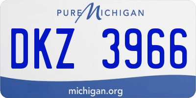MI license plate DKZ3966