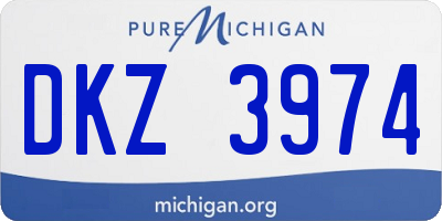 MI license plate DKZ3974