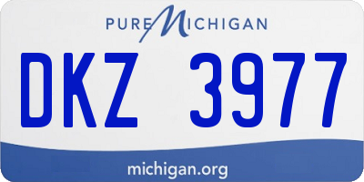 MI license plate DKZ3977