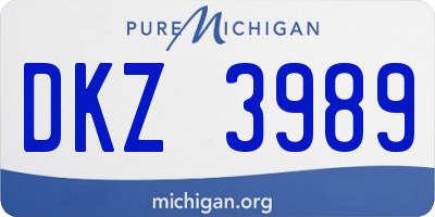 MI license plate DKZ3989