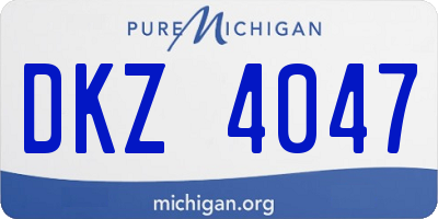 MI license plate DKZ4047
