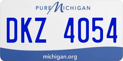 MI license plate DKZ4054