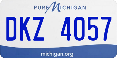 MI license plate DKZ4057