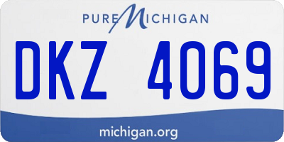MI license plate DKZ4069