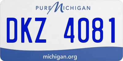 MI license plate DKZ4081