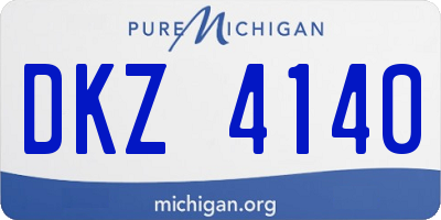 MI license plate DKZ4140