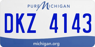 MI license plate DKZ4143