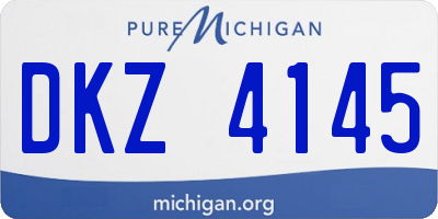 MI license plate DKZ4145